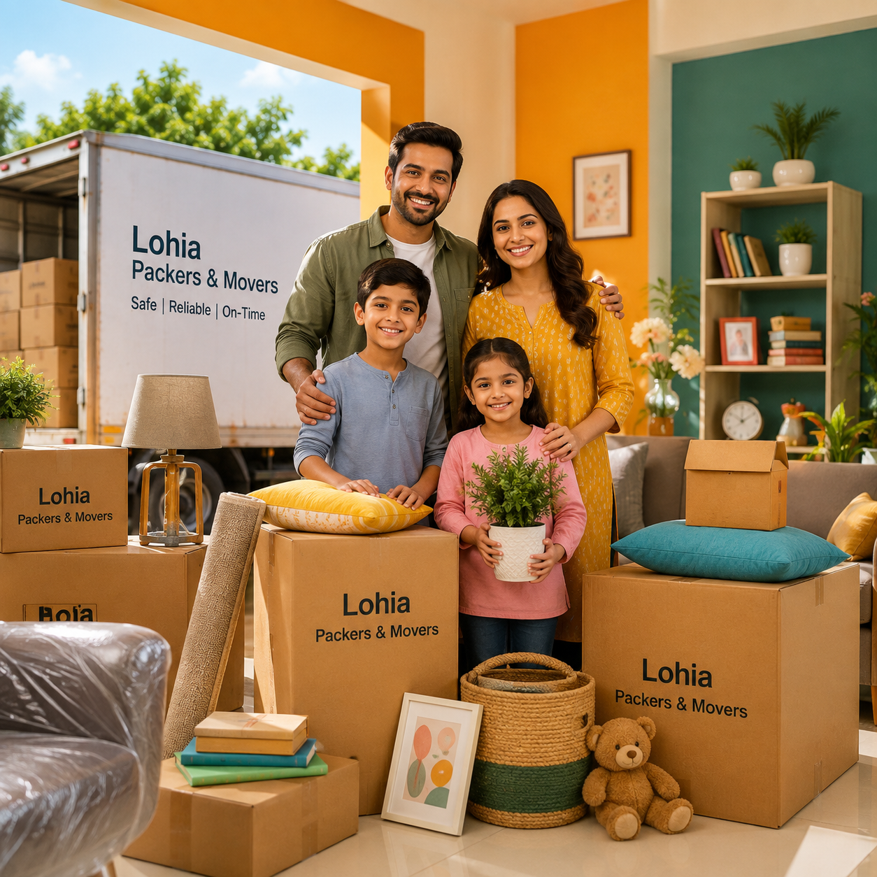 Happy Family Home Relocation with Lohia Packers